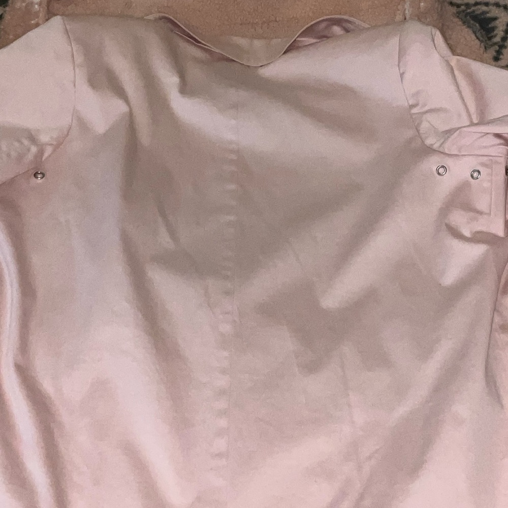 Blush Pink Cotton Blazer Jacket Runway Color Large Button - Picture 9 of 9
